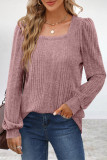 Simplicity Solid Patchwork Square Collar Tops