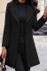 Elegant Solid Buttons Turn-back Collar Outerwear