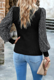 Elegant Solid Sequins Half A Turtleneck Tops