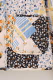 Street Print Pocket O Neck Outerwear