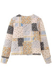 Street Print Pocket O Neck Outerwear
