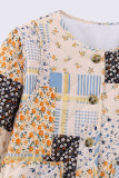 Street Print Pocket O Neck Outerwear