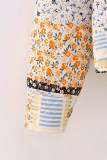 Street Print Pocket O Neck Outerwear