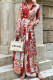 Elegant Floral Pocket Frenulum Turndown Collar Shirt Dress Dresses