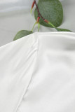 Elegant Solid Buttons Feathers Turn-back Collar Long Sleeve Two Pieces