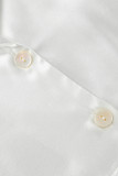 Elegant Solid Buttons Feathers Turn-back Collar Long Sleeve Two Pieces