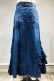 Street British Style Solid Asymmetrical Patchwork Bottoms
