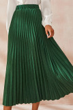 Elegant Solid Fold Loose Type A Solid Color Bottoms