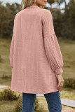 Casual Simplicity Solid V Neck Outerwear