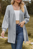 Casual Simplicity Solid V Neck Outerwear