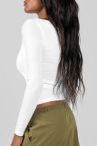 Daily Simplicity Solid U Neck Tops