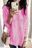 Casual Simplicity Solid O Neck Tops