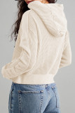 Casual Plaid Solid Pocket Hooded Collar Outerwear