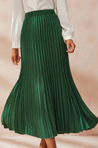 Elegant Solid Fold Loose Type A Solid Color Bottoms
