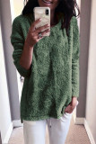 Casual Simplicity Solid O Neck Tops