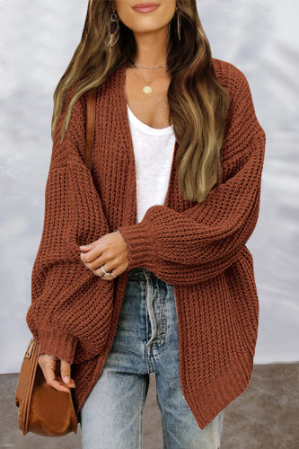 Casual Simplicity Solid Cardigan Collar Outerwear