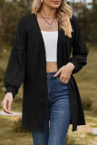 Casual Simplicity Solid V Neck Outerwear