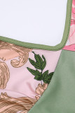 Sexy Vacation Floral Patchwork V Neck Printed Dress Dresses