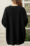 Casual Simplicity Solid Buttons V Neck Tops