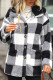 Street Plaid Patchwork Pocket Turndown Collar Outerwear
