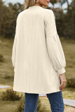 Casual Simplicity Solid V Neck Outerwear