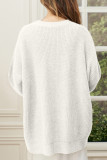 Casual Simplicity Solid Buttons V Neck Tops