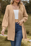 Casual Simplicity Solid V Neck Outerwear