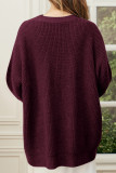 Casual Simplicity Solid Buttons V Neck Tops