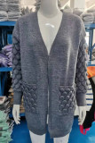 Casual Street Solid Pocket V Neck Outerwear