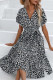 Elegant Floral Bandage Slit V Neck A Line Dresses