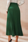 Elegant Solid Fold Loose Type A Solid Color Bottoms