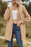 Casual Simplicity Solid V Neck Outerwear