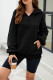 Casual Solid Pocket Zipper Mandarin Collar Tops