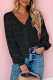 Casual Solid Hollowed Out V Neck Outerwear