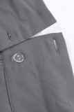 Casual Street Solid Fold Contrast Loose High Waist Wide Leg Patchwork Bottoms