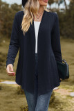 Casual Solid Patchwork V Neck Outerwear