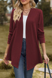 Casual Solid Patchwork V Neck Outerwear