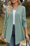 Casual Solid Patchwork V Neck Outerwear