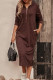 Casual Striped Pocket Hooded Collar Printed Dress Dresses