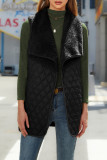 Street Solid Pocket Turndown Collar Tops