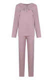 Casual Solid Buckle Solid Color V Neck Long Sleeve Two Pieces