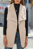 Street Solid Pocket Turndown Collar Tops