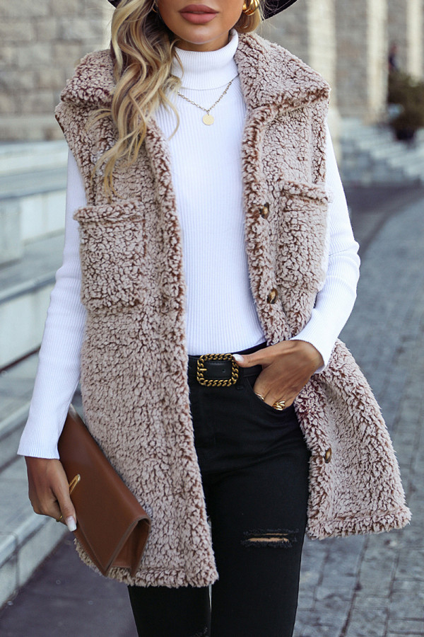 Casual Solid Make Old Buttons Turndown Collar Tops