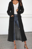 Casual Simplicity Solid Pocket Cardigan Collar Outerwear