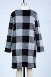 Casual Street Plaid Turndown Collar Outerwear