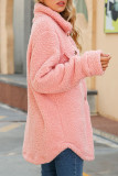 Casual Solid Buckle Turndown Collar Outerwear