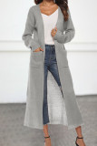 Casual Simplicity Solid Pocket Cardigan Collar Outerwear