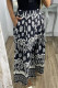 Casual Print Contrast Loose Wide Leg Full Print Bottoms