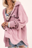 Casual Solid Pocket Turndown Collar Tops