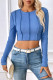 Casual Simplicity Solid Patchwork O Neck Tops